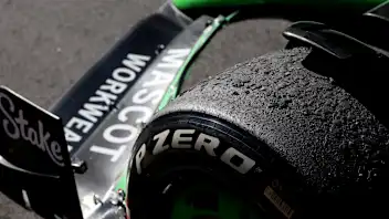 SPIELBERG, AUSTRIA - JUNE 29: Worn tyres on the Stake F1 Team Kick Sauber car in parc ferme during