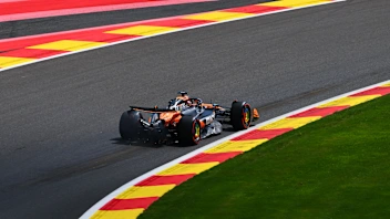 SPA, BELGIUM - JULY 25: Oscar Piastri of Australia driving the (81) McLaren MCL39 Mercedes on track