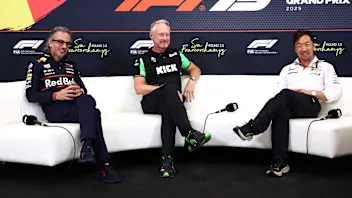 SPA, BELGIUM - JULY 25: Laurent Mekies, Team Principal of Oracle Red Bull Racing Jonathan Wheatley,