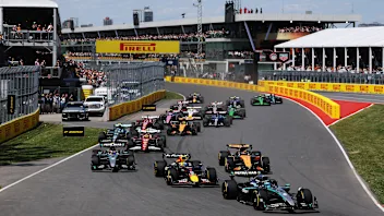 MONTREAL, QUEBEC - JUNE 15: George Russell of Great Britain driving the (63) Mercedes AMG Petronas