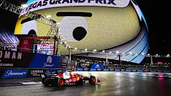 LAS VEGAS, NEVADA - NOVEMBER 21: Lewis Hamilton of Great Britain driving the (44) Scuderia Ferrari
