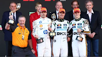 MONTE-CARLO, MONACO - MAY 25: Race winner Lando Norris of Great Britain and McLaren Second placed