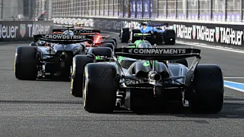JEDDAH, SAUDI ARABIA - APRIL 18: Andrea Kimi Antonelli of Italy driving the (12) Mercedes AMG