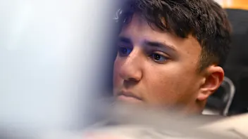 JEDDAH, SAUDI ARABIA - APRIL 20: Isack Hadjar of France and Visa Cash App Racing Bulls looks on