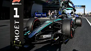 SHANGHAI, CHINA - MARCH 14: Pole position qualifier Andrea Kimi Antonelli of Italy and Mercedes AMG