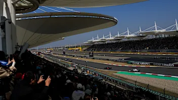 SHANGHAI, CHINA - MARCH 14: A general view of race action during the Sprint race ahead of the F1