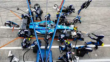 SUZUKA, JAPAN - MARCH 29: Alexander Albon of Thailand driving the (23) Williams FW48 Mercedes makes