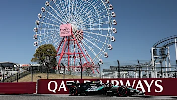 SUZUKA, JAPAN - MARCH 27: George Russell of Great Britain driving the (63) Mercedes AMG Petronas F1