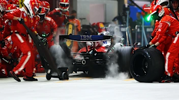 SINGAPORE, SINGAPORE - OCTOBER 11: Charles Leclerc of Monaco driving the (16) Scuderia Ferrari