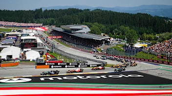 SPIELBERG, AUSTRIA - JUNE 28: George Russell of Great Britain driving the (63) Mercedes AMG