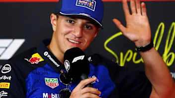 SPIELBERG, AUSTRIA - JUNE 25: Isack Hadjar of France and Oracle Red Bull Racing speaks in the