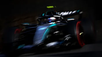 BAKU, AZERBAIJAN - SEPTEMBER 26: Andrea Kimi Antonelli of Italy driving the (12) Mercedes AMG