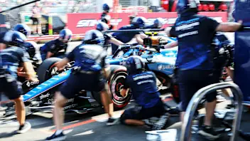 BAKU, AZERBAIJAN - SEPTEMBER 25: Carlos Sainz of Spain driving the (55) Williams FW48 Mercedes