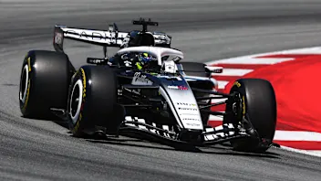 BARCELONA, SPAIN - JUNE 13: Sergio Perez of Mexico and Cadillac F1 Team and Valtteri Bottas of