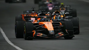 MONTREAL, QUEBEC - MAY 24: Oscar Piastri of Australia driving the (81) McLaren MCL40 Mercedes leads