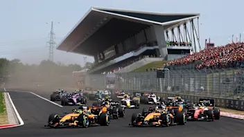 BUDAPEST, HUNGARY - JULY 26: Lando Norris of Great Britain driving the (1) McLaren MCL40 Mercedes