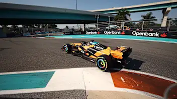 MIAMI, FLORIDA - MAY 01: Oscar Piastri of Australia driving the (81) McLaren MCL40 Mercedes on