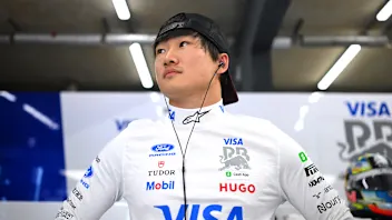 ZANDVOORT, NETHERLANDS - AUGUST 21: Yuki Tsunoda of Japan and Visa Cash App Racing Bulls looks on