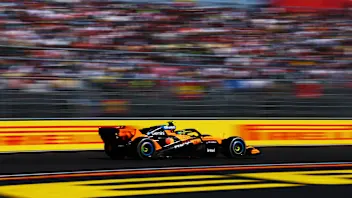 MADRID, SPAIN - SEPTEMBER 13: Lando Norris of Great Britain driving the (1) McLaren MCL40 Mercedes