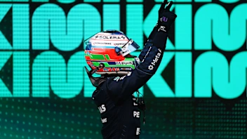 AUSTIN, TEXAS - OCTOBER 25: Race winner Andrea Kimi Antonelli of Italy and Mercedes AMG Petronas F1