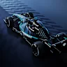 Mercedes-AMG F1 W17 E PERFORMANCE Rennwagen in einer speziellen MANUFAKTUR-Lackierung für den