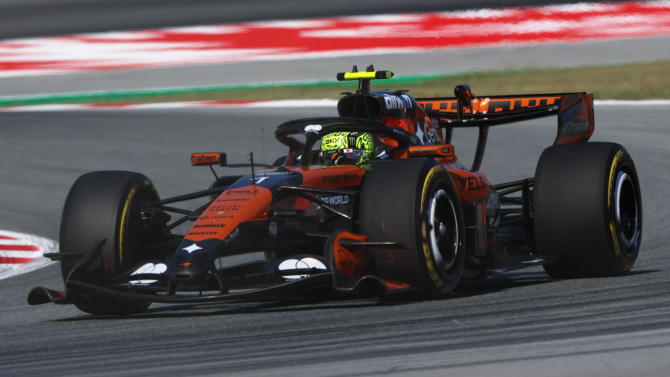 BARCELONA, SPAIN - JUNE 12: Lando Norris of Great Britain driving the (1) McLaren MCL40 Mercedes on