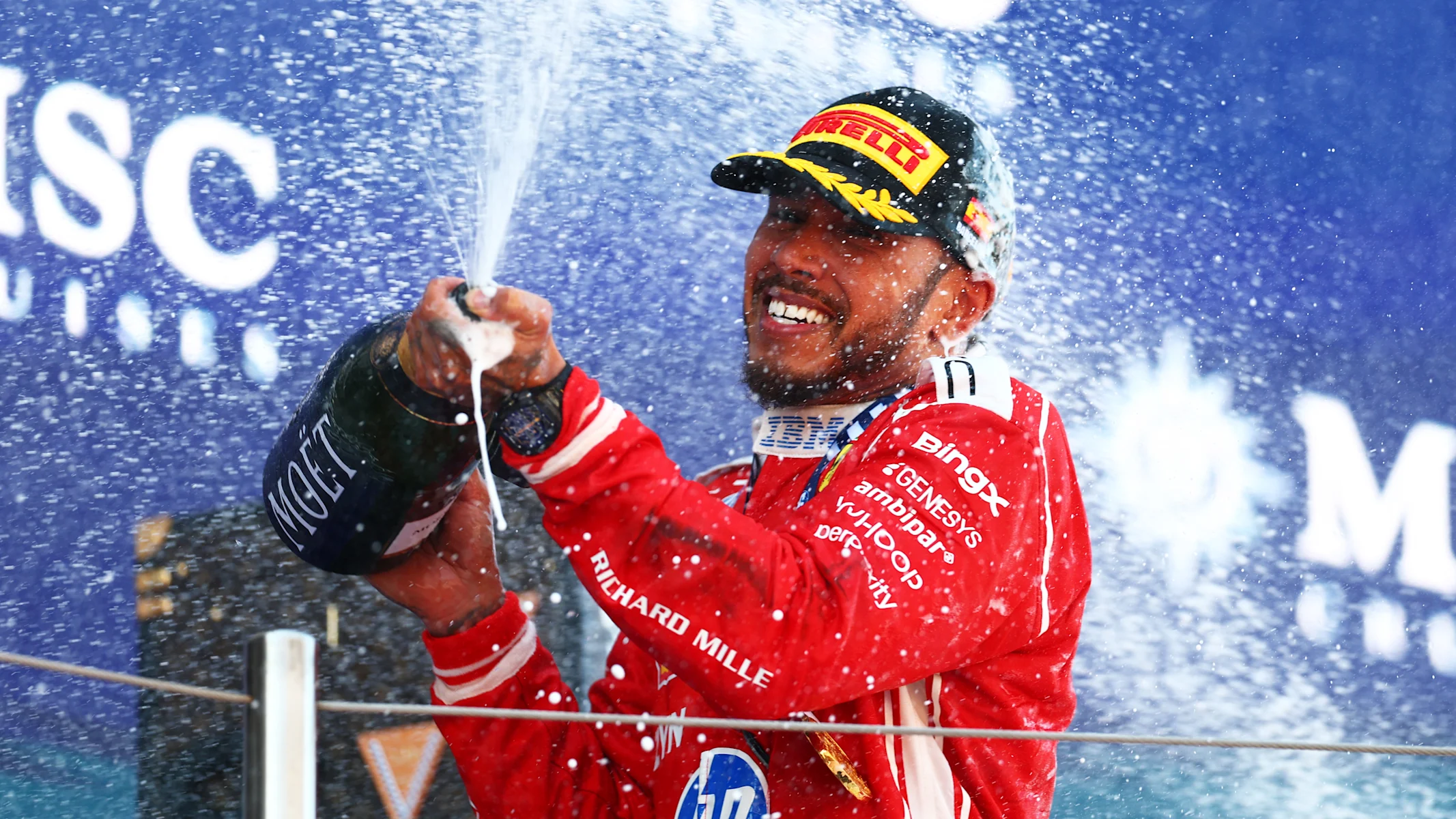 BARCELONA, SPAIN - JUNE 14: Race winner Lewis Hamilton of Great Britain and Scuderia Ferrari