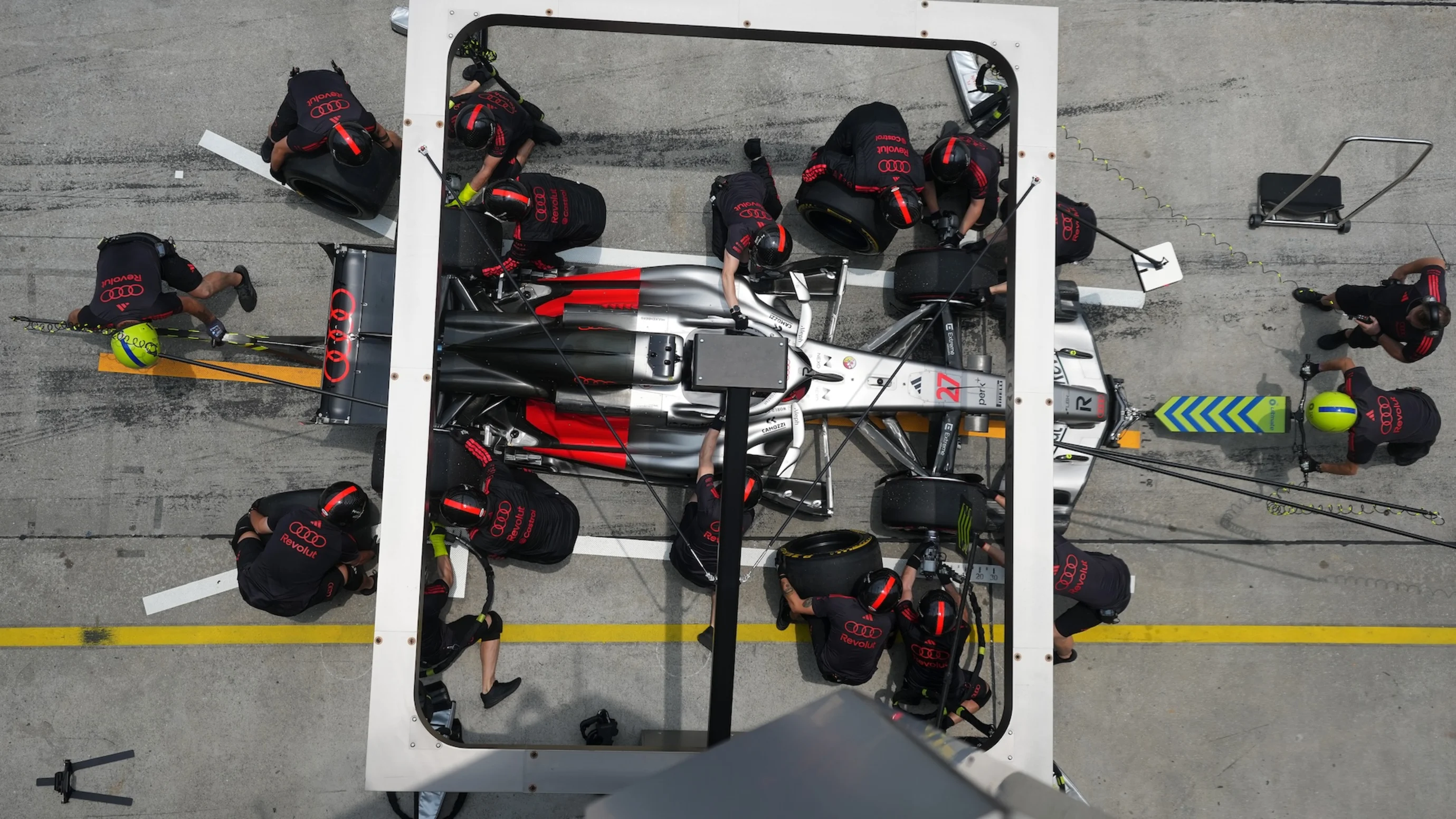 KUALA LUMPUR, MALAYSIA - OCTOBER 03: Nico Hulkenberg of Germany driving the (27) Audi F1 Team R26