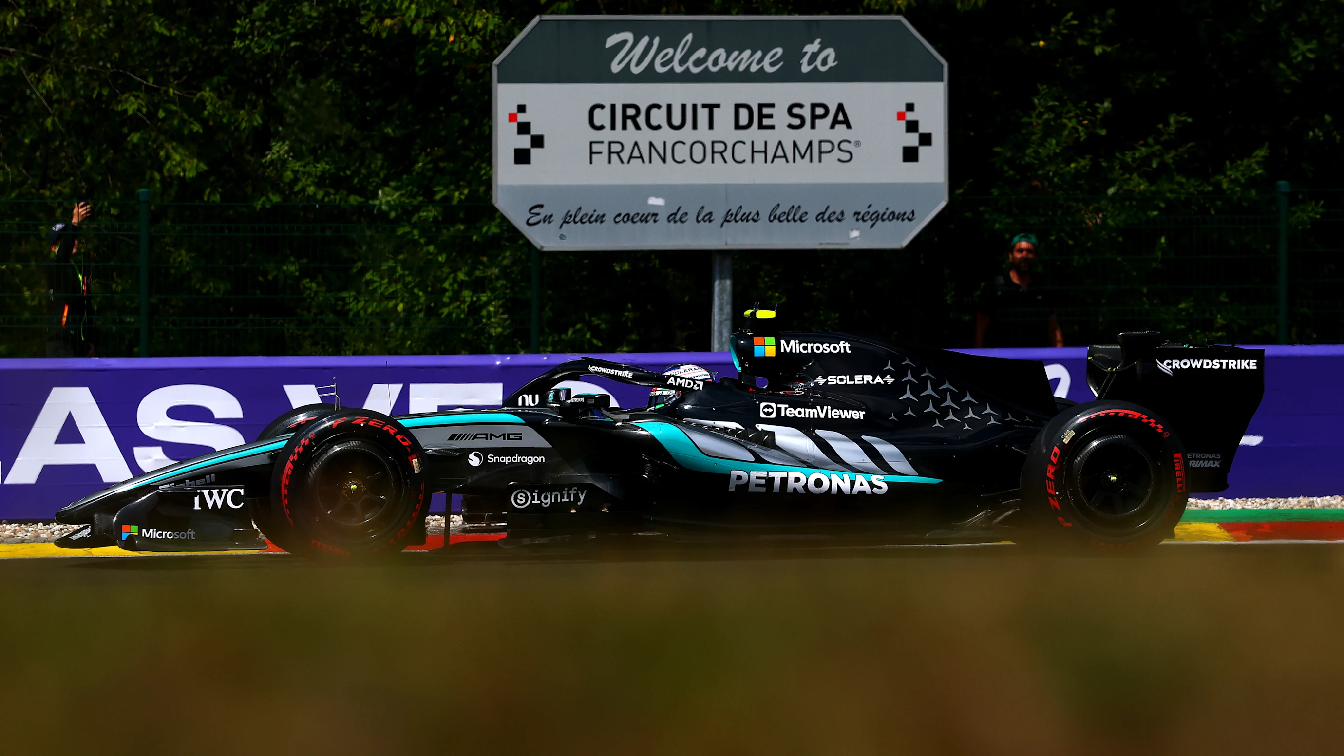 SPA, BELGIUM - JULY 18: Andrea Kimi Antonelli of Italy driving the (12) Mercedes AMG Petronas F1