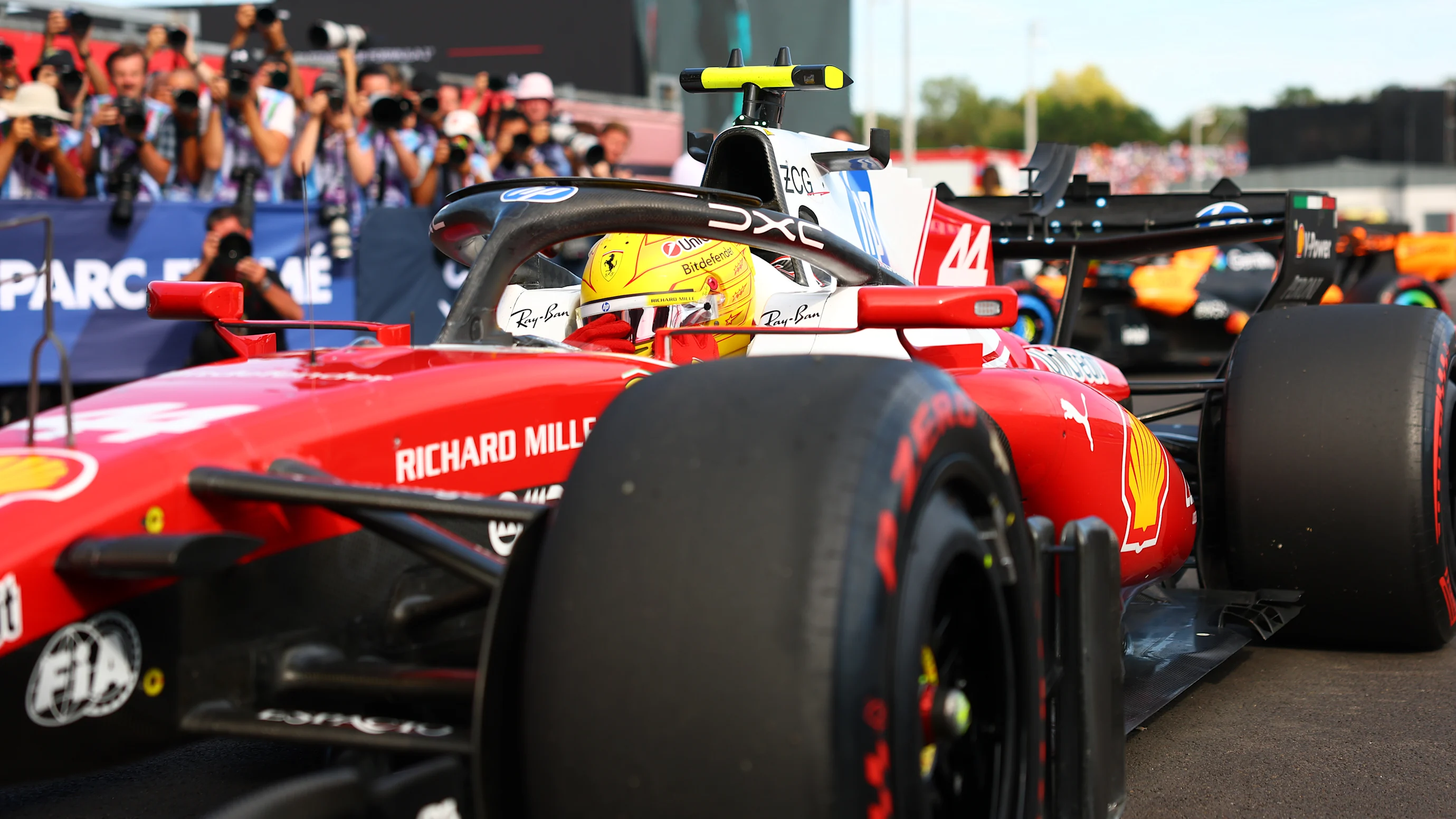 BUDAPEST, HUNGARY - JULY 25: Second placed qualifier Lewis Hamilton of Great Britain and Scuderia