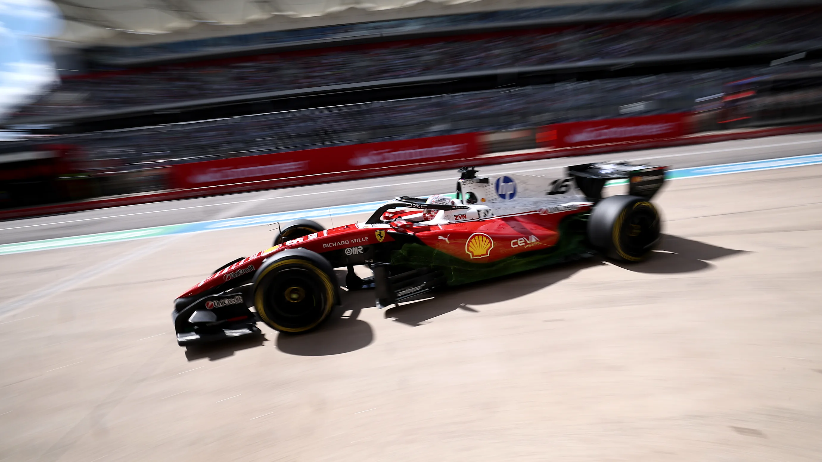 AUSTIN, TEXAS - OCTOBER 24: Charles Leclerc of Monaco driving the (16) Scuderia Ferrari SF-26 on