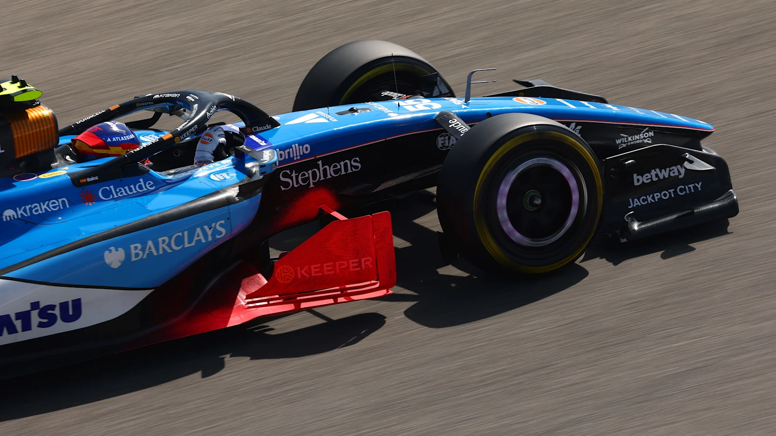 BAHRAIN, BAHRAIN - FEBRUARY 11: Carlos Sainz of Spain driving the (55) Williams FW48 Mercedes on track during day one of F1 Testing at Bahrain International Circuit on February 11, 2026 in Bahrain, Bahrain. (Photo by Joe Portlock/Getty Images)