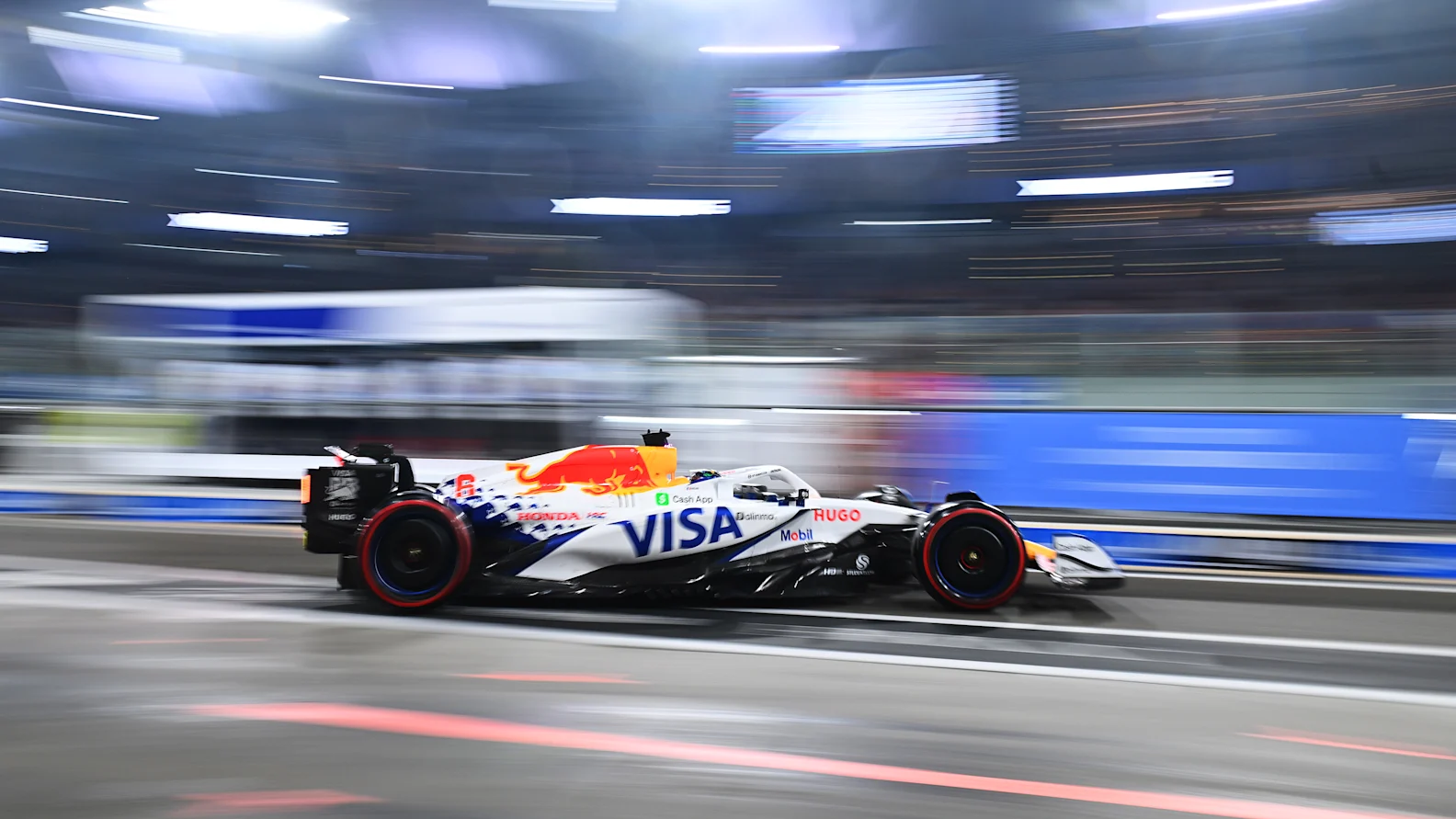 ABU DHABI, UNITED ARAB EMIRATES - DECEMBER 06: Isack Hadjar of France driving the (6) Visa Cash App