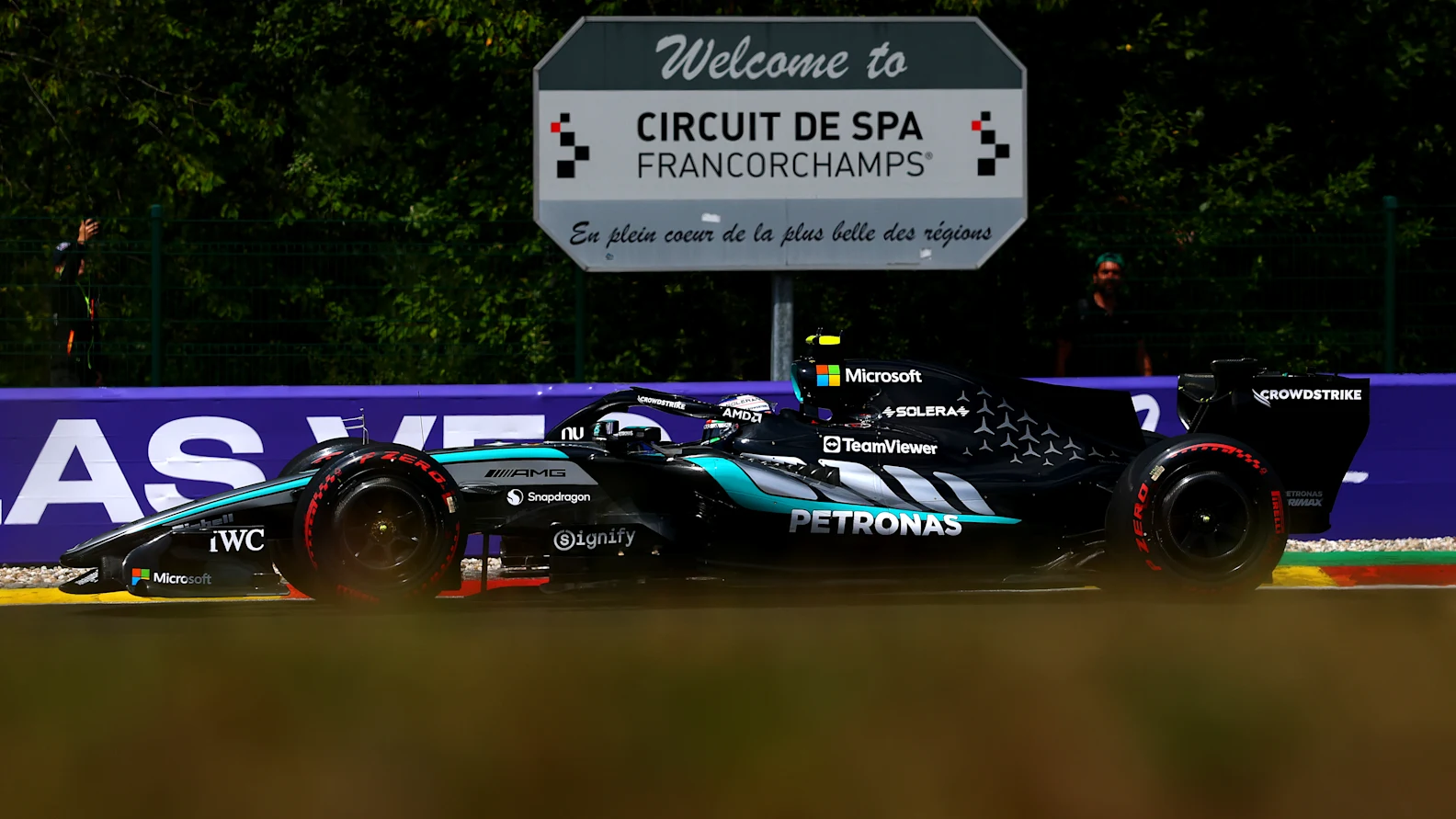 SPA, BELGIUM - JULY 18: Andrea Kimi Antonelli of Italy driving the (12) Mercedes AMG Petronas F1