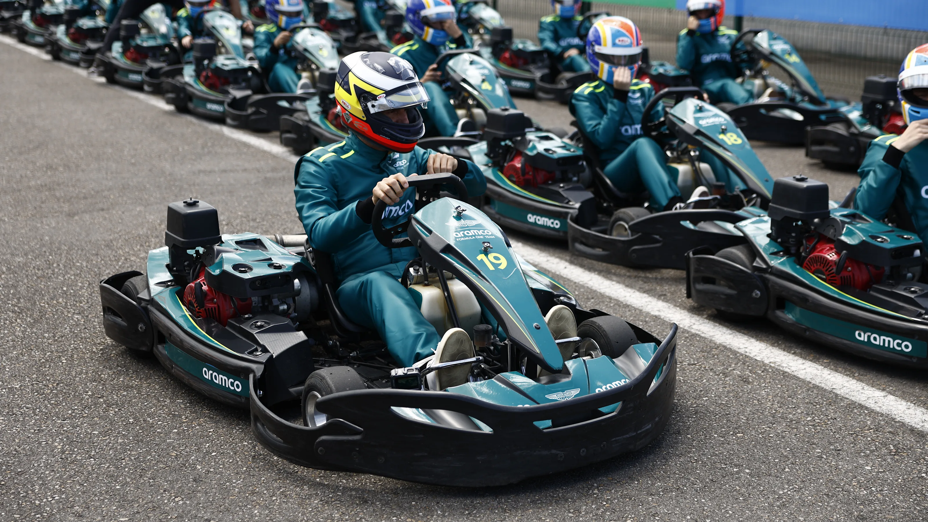 Portrait, action, Museo y Circuito Fernando Alonso, F12413a, F1, GP, Spain
Students at a STEM event