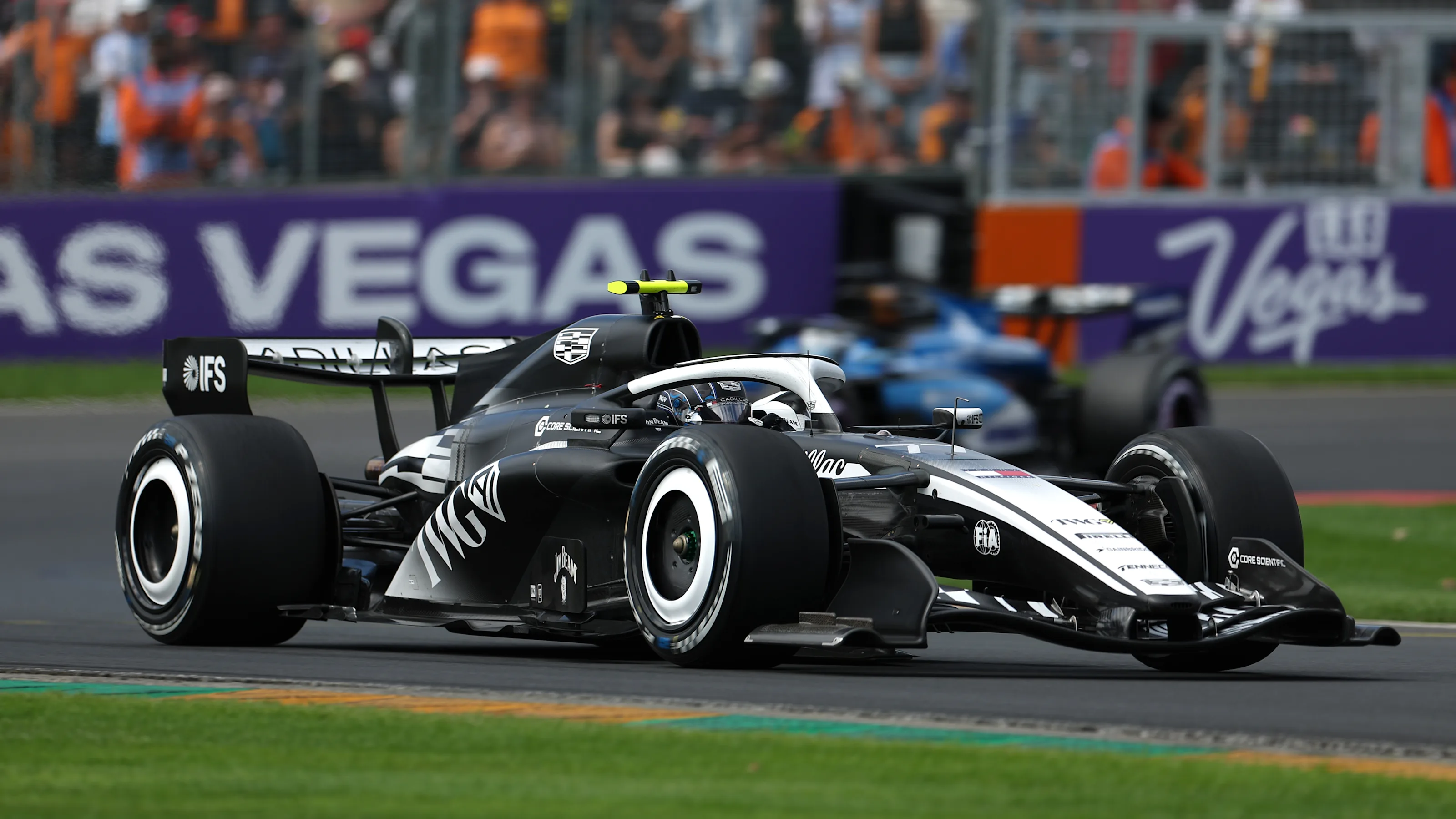 MELBOURNE, AUSTRALIA - MARCH 08: Valtteri Bottas of Finland driving the (77) Cadillac F1 Team