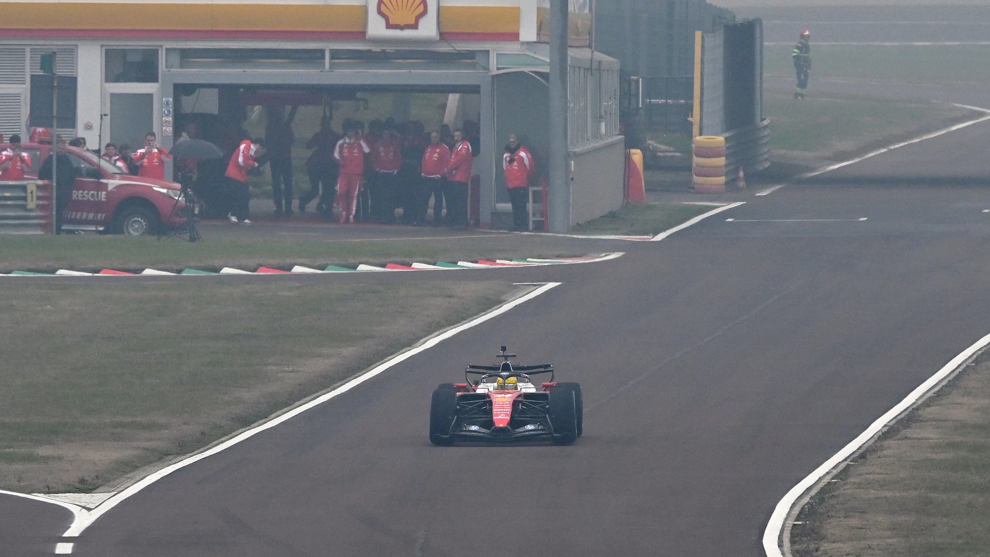 FIORANO MODENESE, ITALY - JANUARY 23: Lewis Hamilton of Great Britain driving the (44) Scuderia