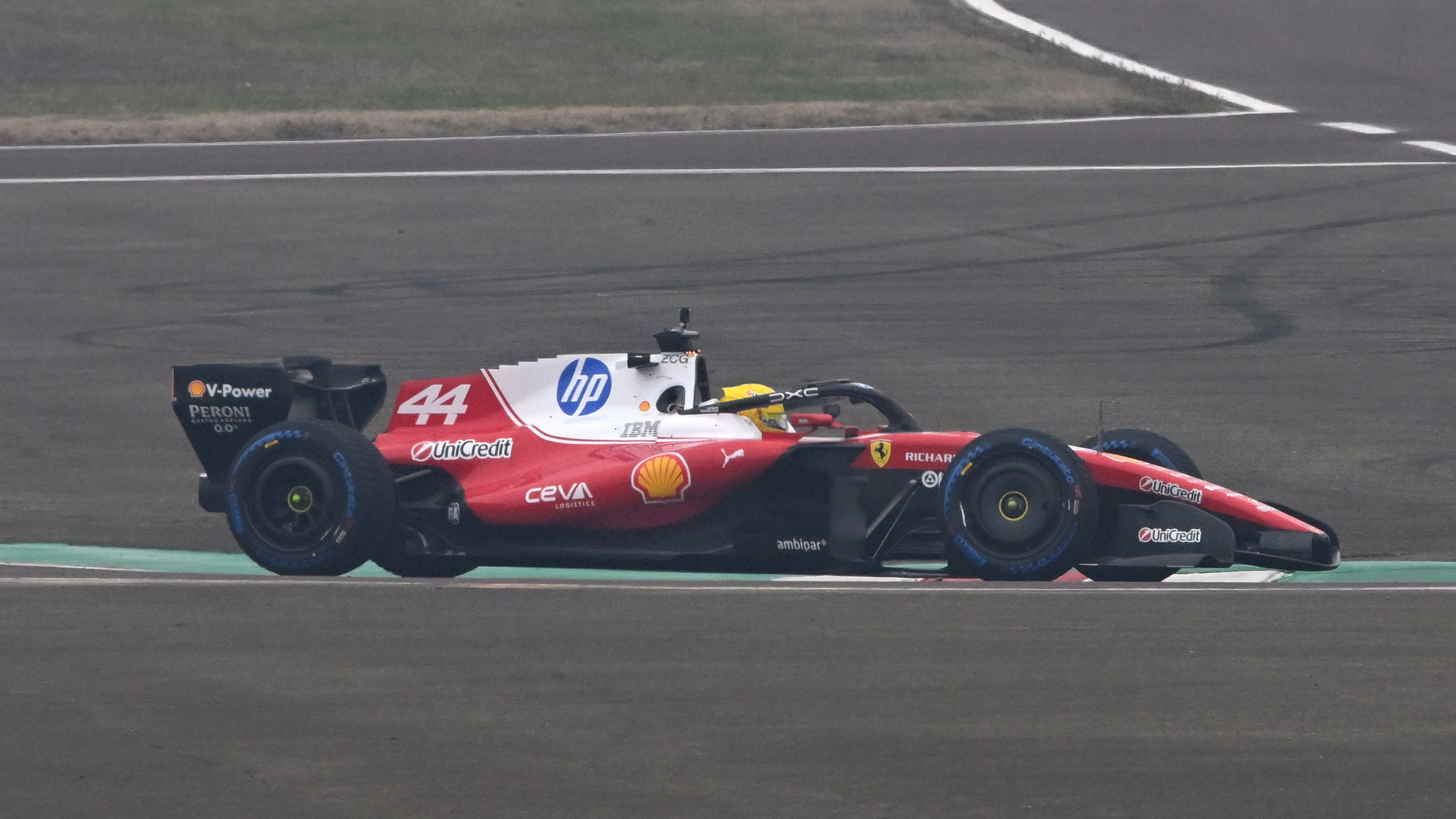 FIORANO MODENESE, ITALY - JANUARY 23: Lewis Hamilton of Great Britain driving the (44) Scuderia