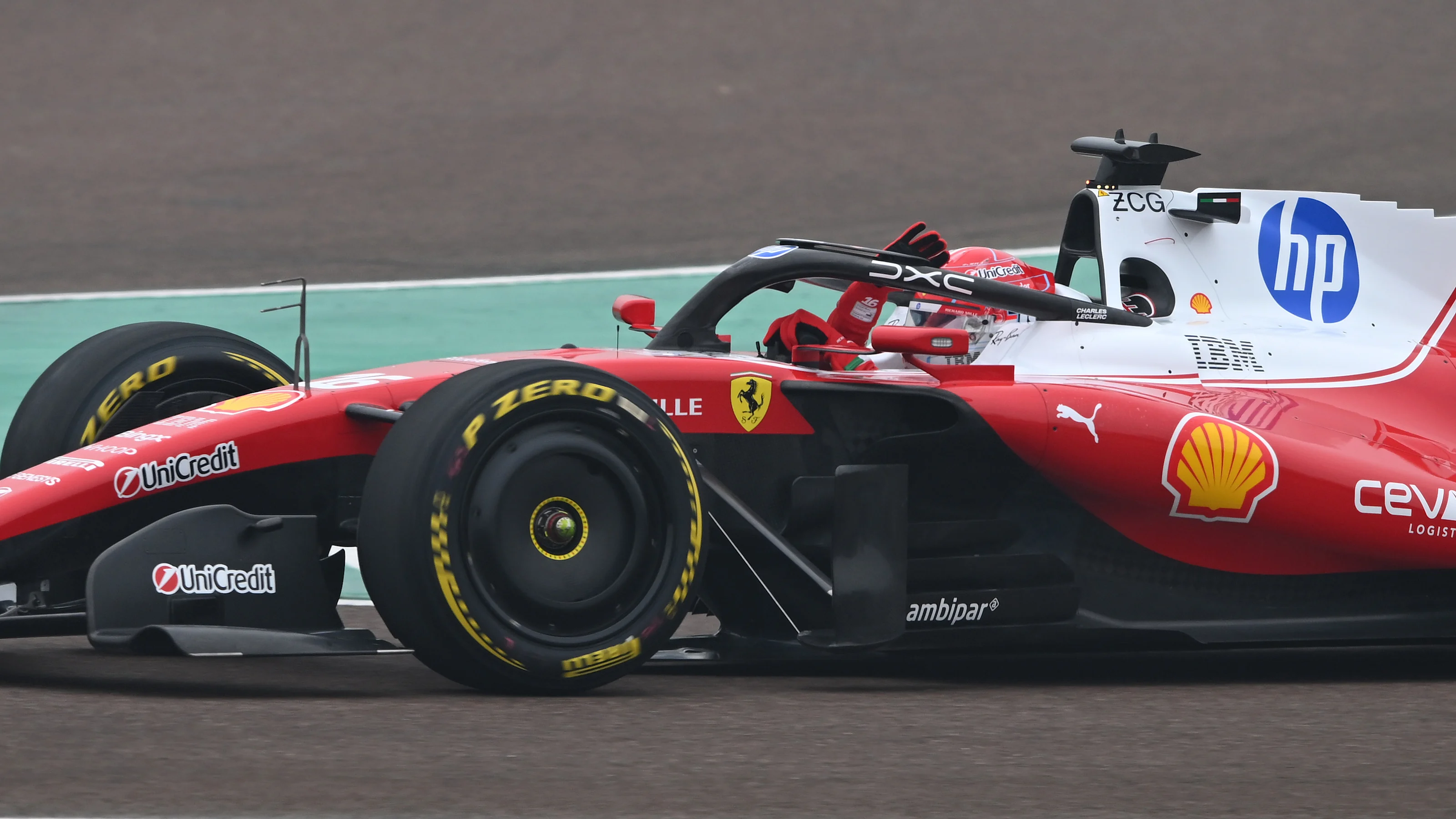 FIORANO MODENESE, ITALY - JANUARY 23: Charles Leclerc of Monaco driving the (16) Scuderia Ferrari
