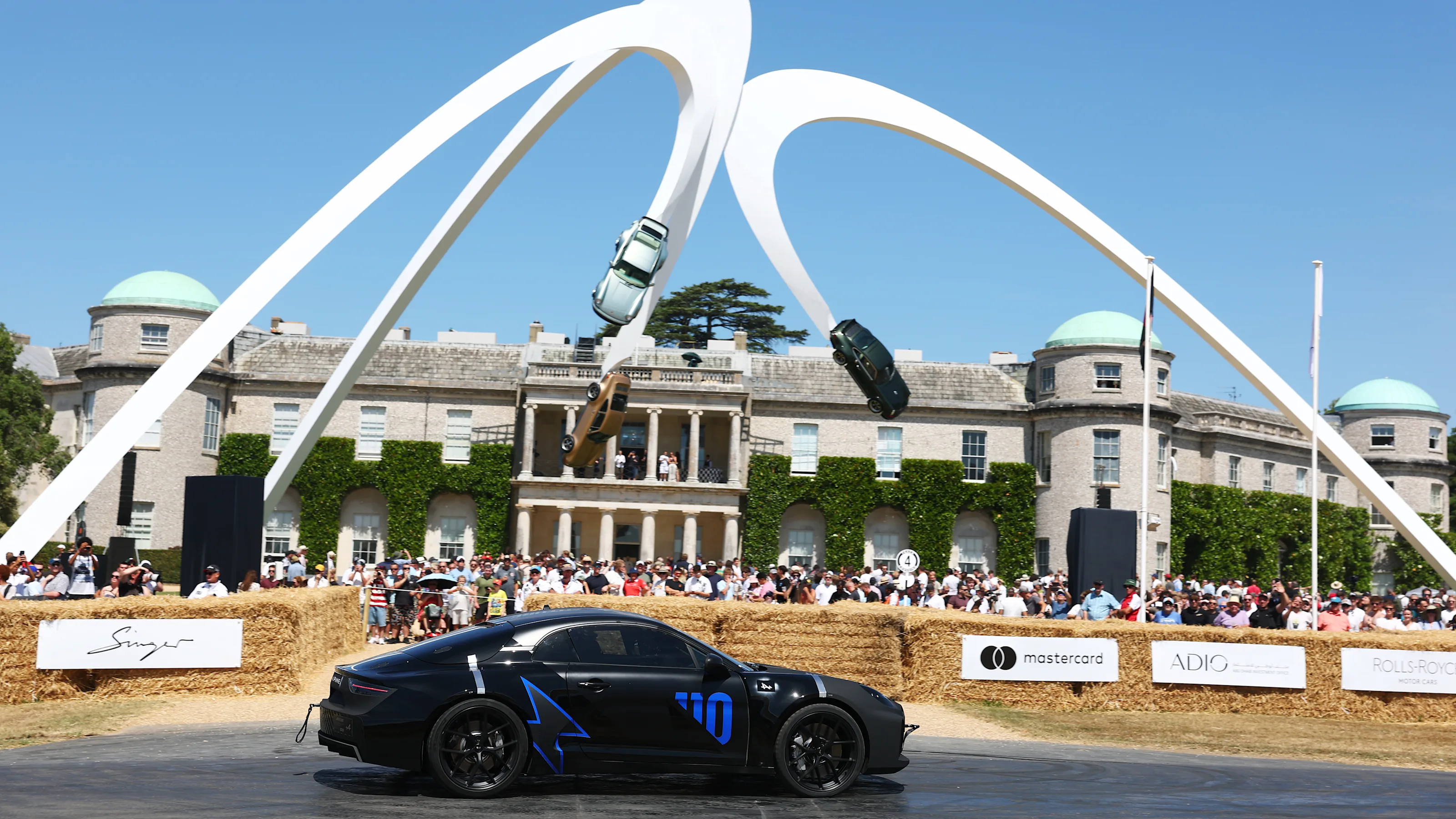 CHICHESTER, ENGLAND - JULY 09: Pierre Gasly of Alpine drives the Alpine A110 Future with the Duke