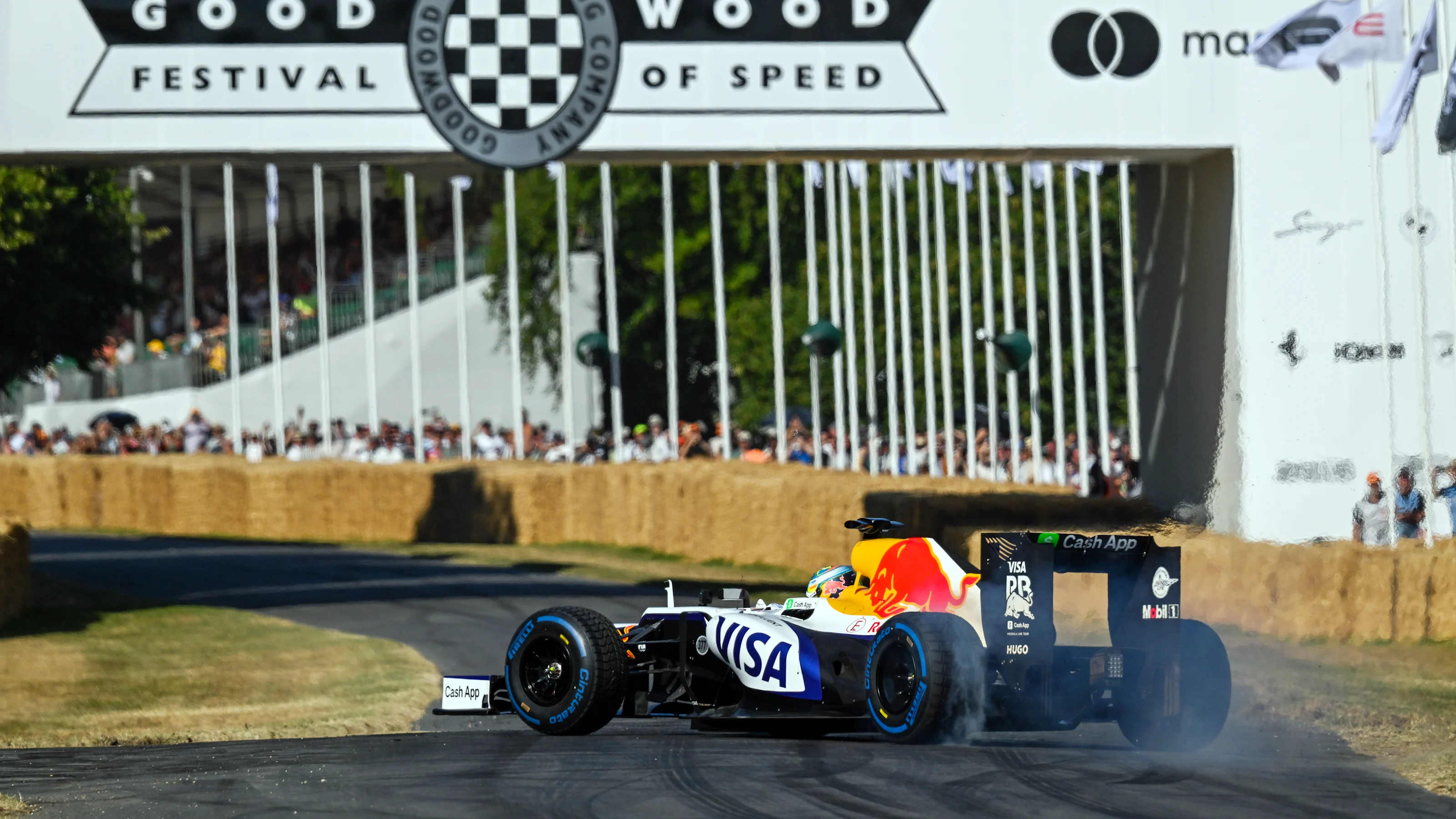 CHICHESTER, ENGLAND - JULY 11: Arvid Lindblad of Great Britain and Visa Cash App Racing Bulls