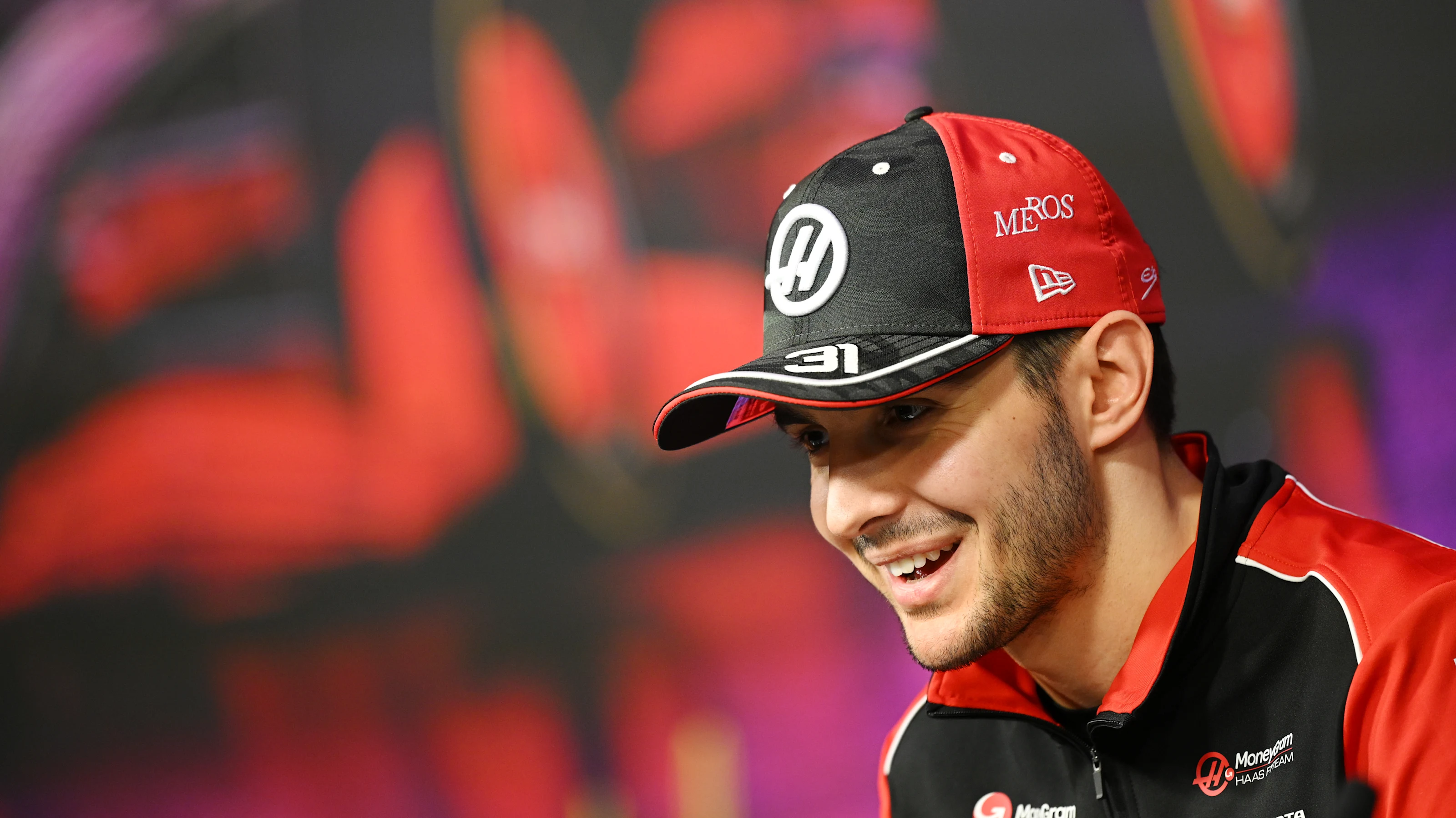 LONDON, ENGLAND - FEBRUARY 18: Esteban Ocon of France and Haas F1  during a press conference prior