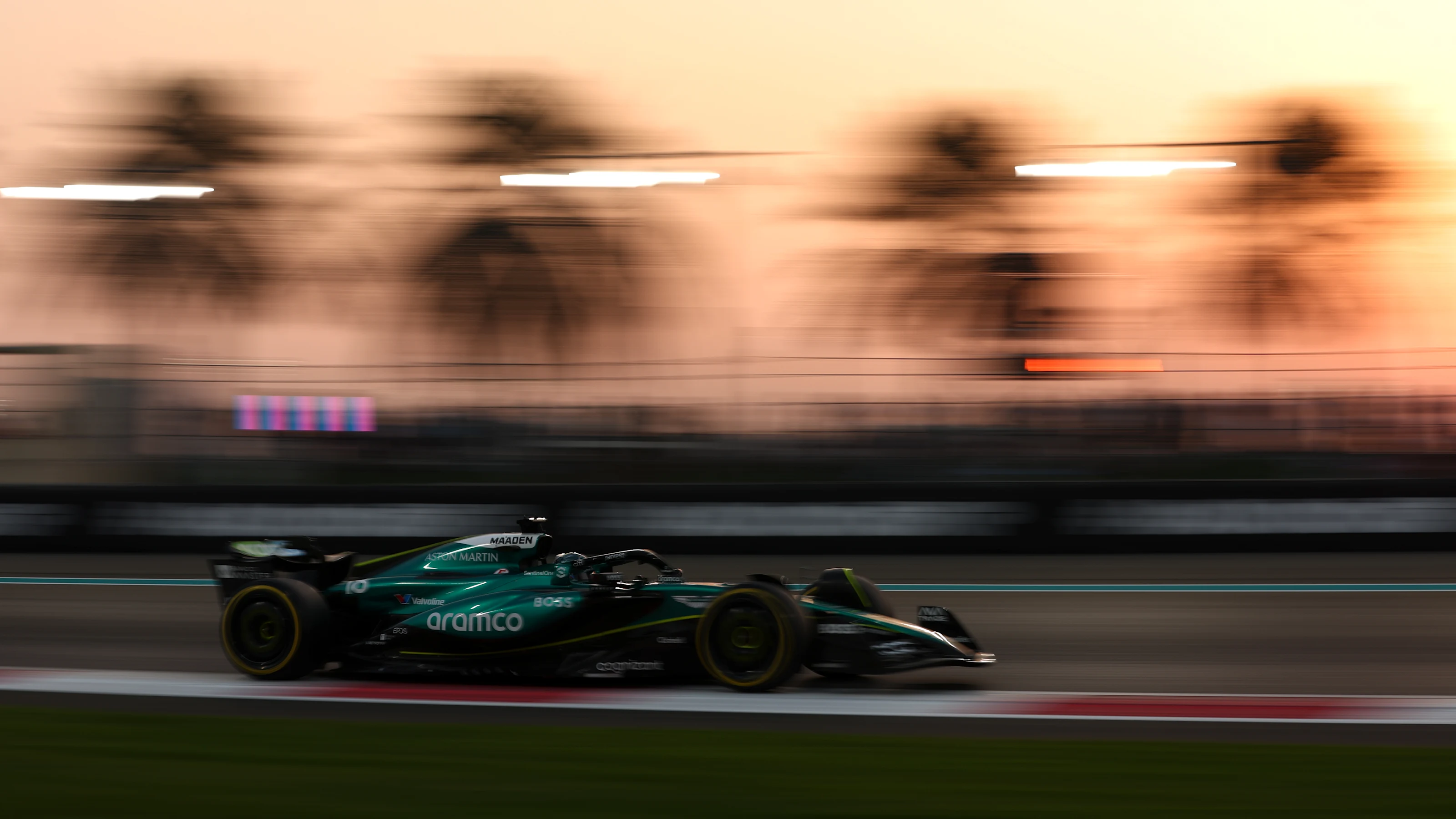 ABU DHABI, UNITED ARAB EMIRATES - DECEMBER 06: Lance Stroll of Canada driving the (18) Aston Martin