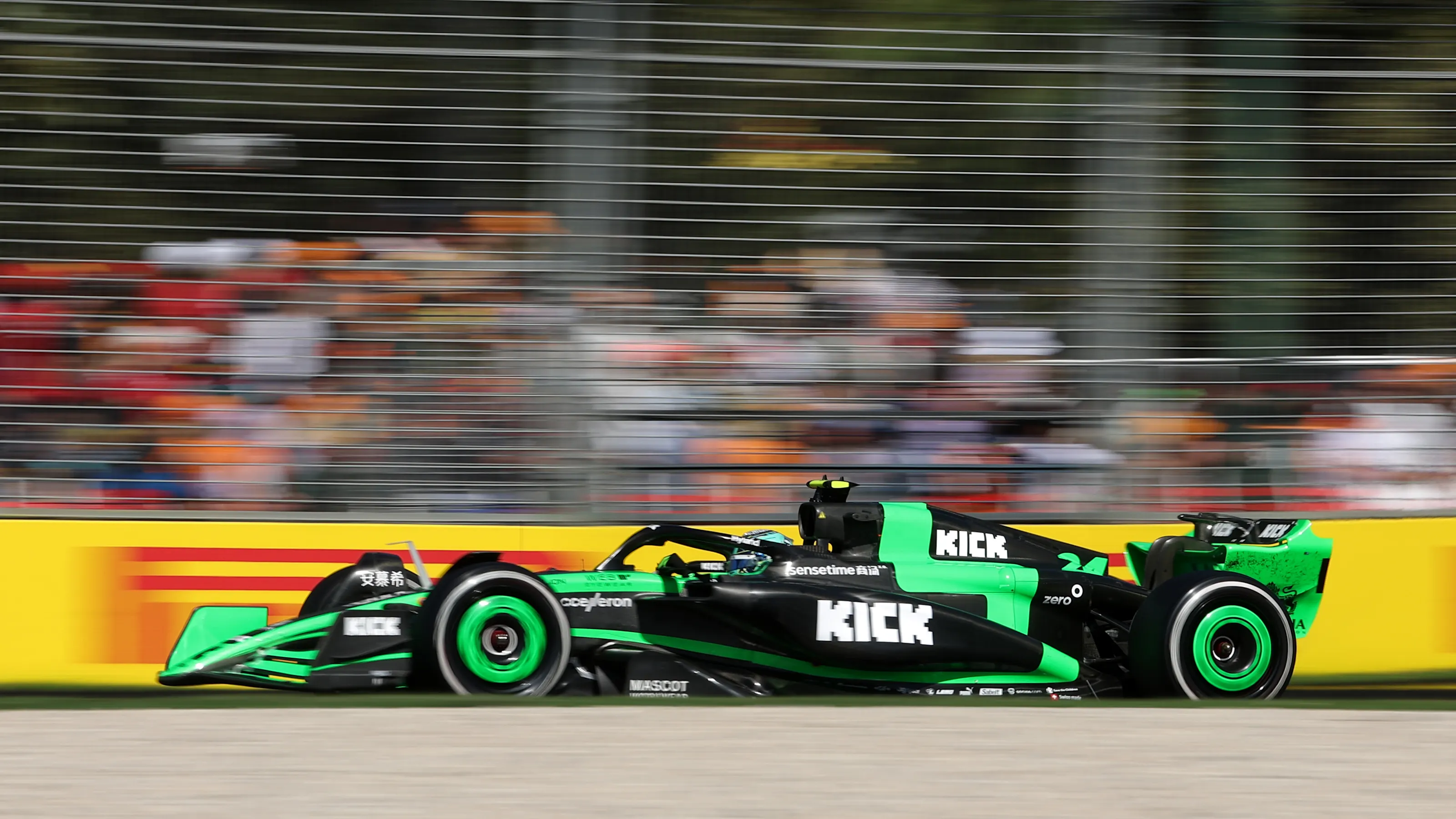 MELBOURNE, AUSTRALIA - MARCH 24: Zhou Guanyu of China driving the (24) Kick Sauber C44 Ferrari on