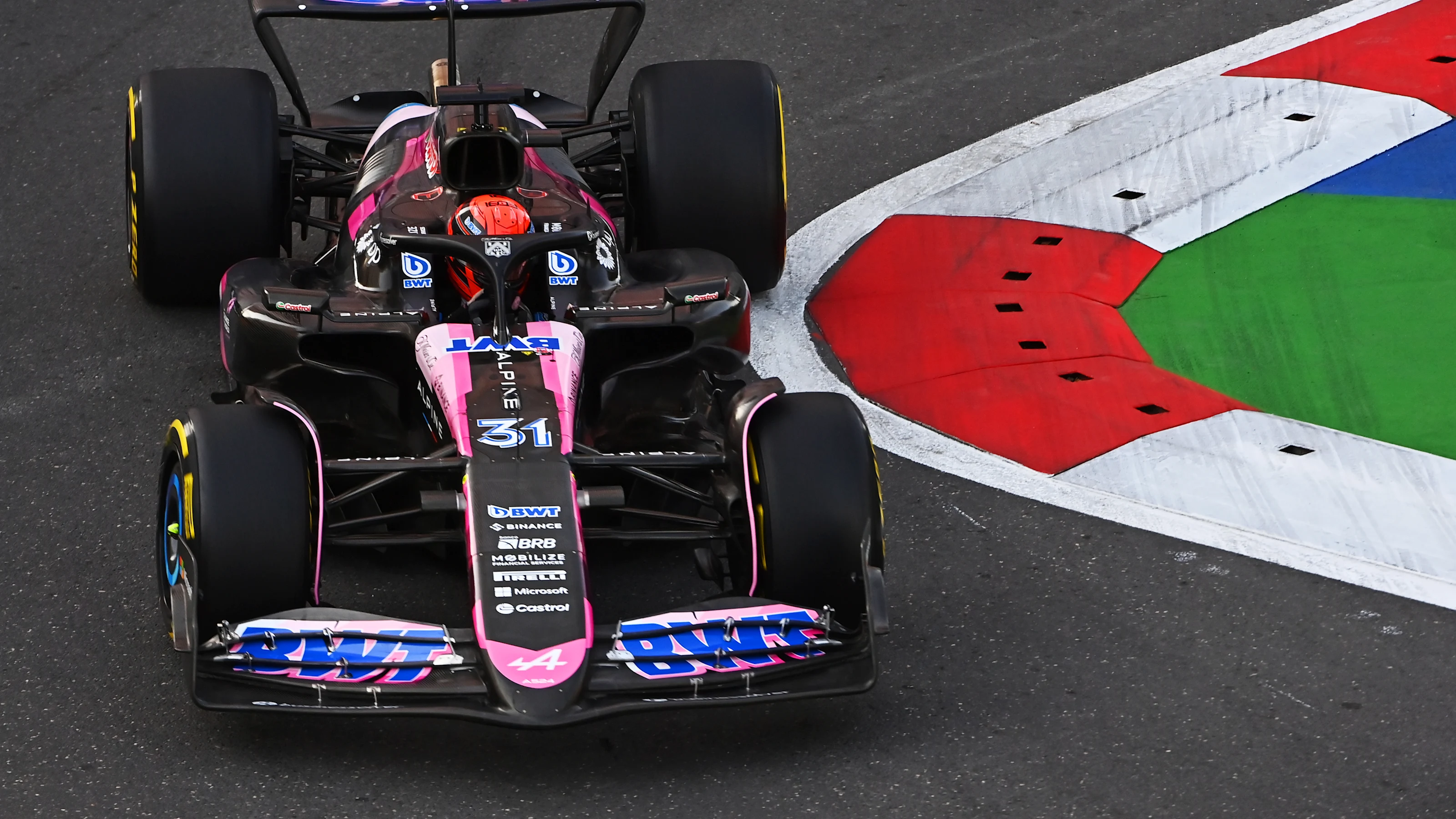 BAKU, AZERBAIJAN - SEPTEMBER 13: Esteban Ocon of France driving the (31) Alpine F1 A524 Renault on