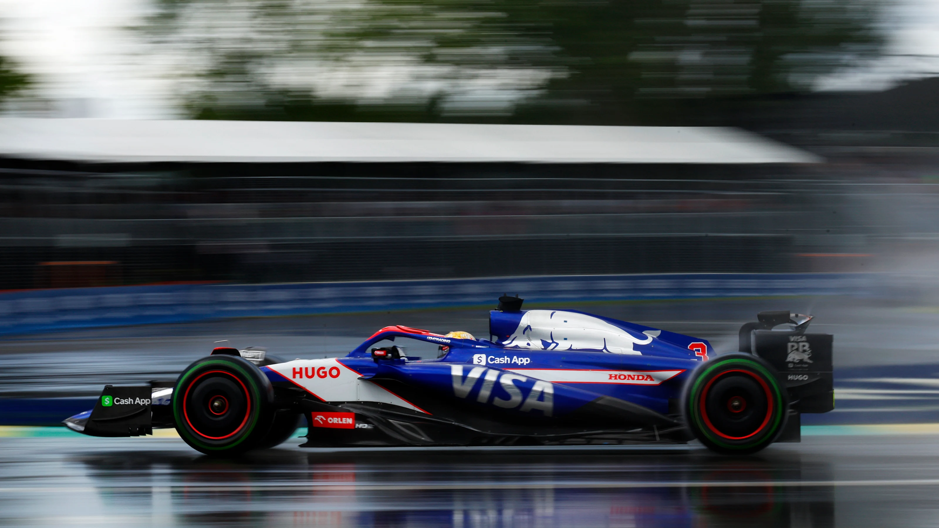 MONTREAL, QUEBEC - JUNE 09: Daniel Ricciardo of Australia driving the (3) Visa Cash App RB VCARB 01