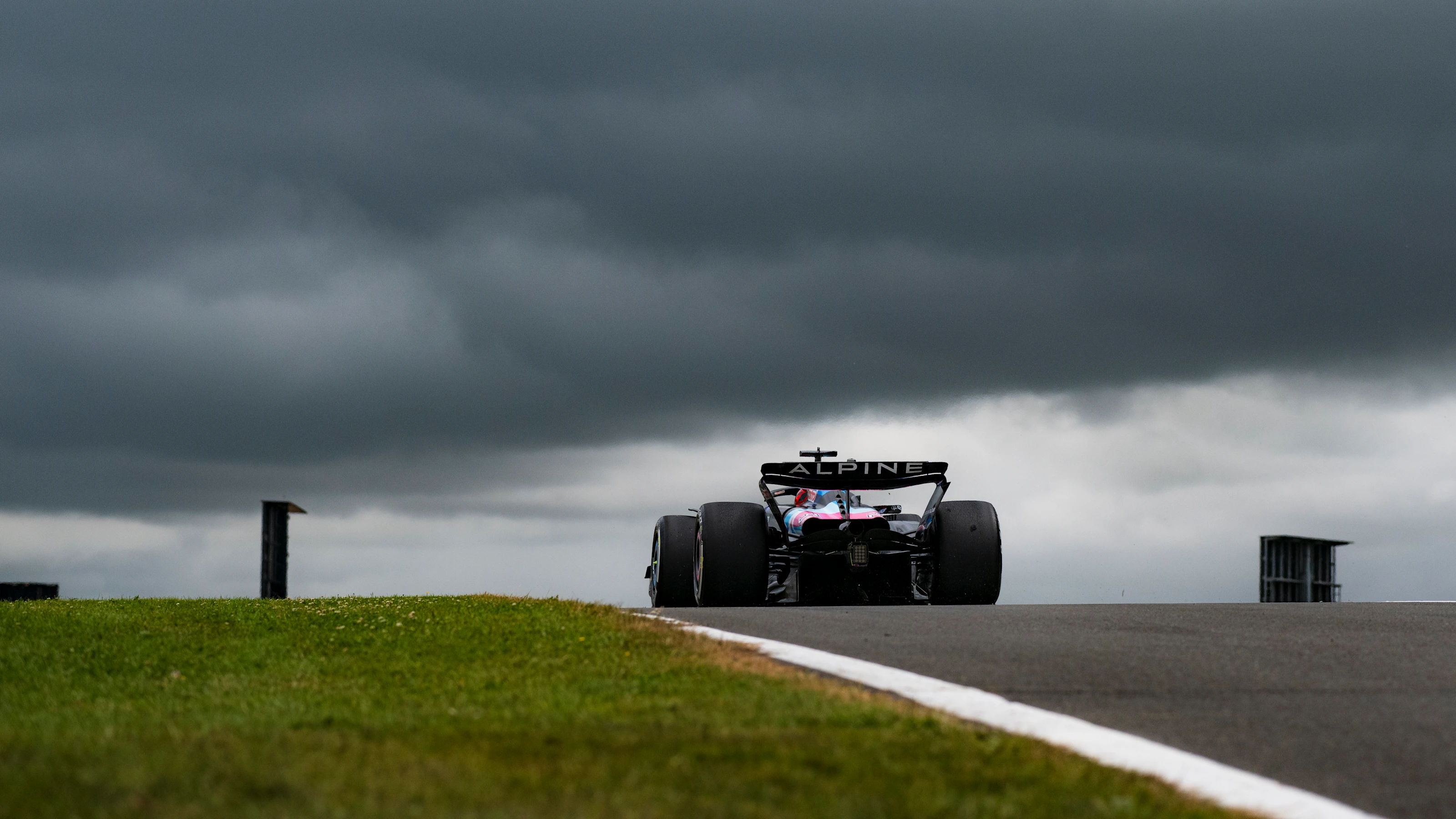 NORTHAMPTON, ENGLAND - JULY 05: Esteban Ocon of France driving the (31) Alpine F1 A524 Renault on