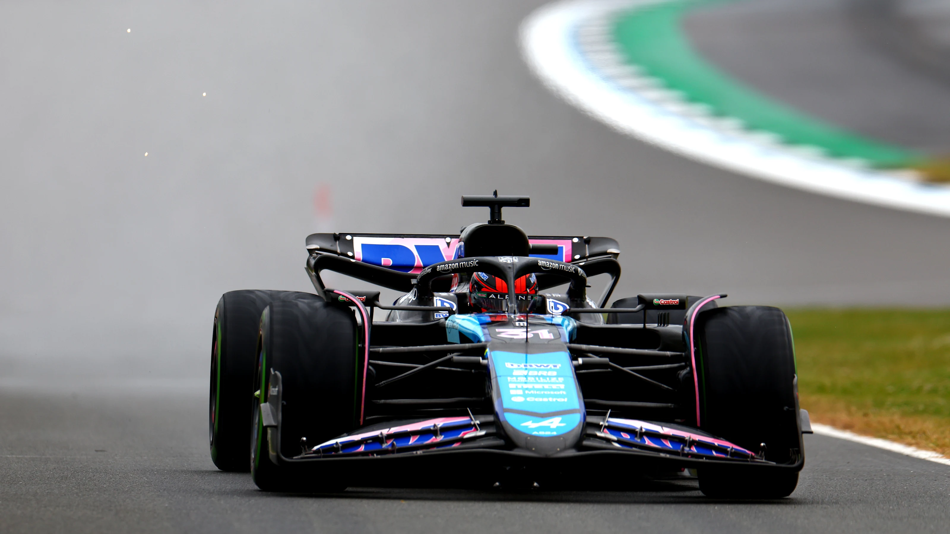 NORTHAMPTON, ENGLAND - JULY 06: Esteban Ocon of France driving the (31) Alpine F1 A524 Renault on