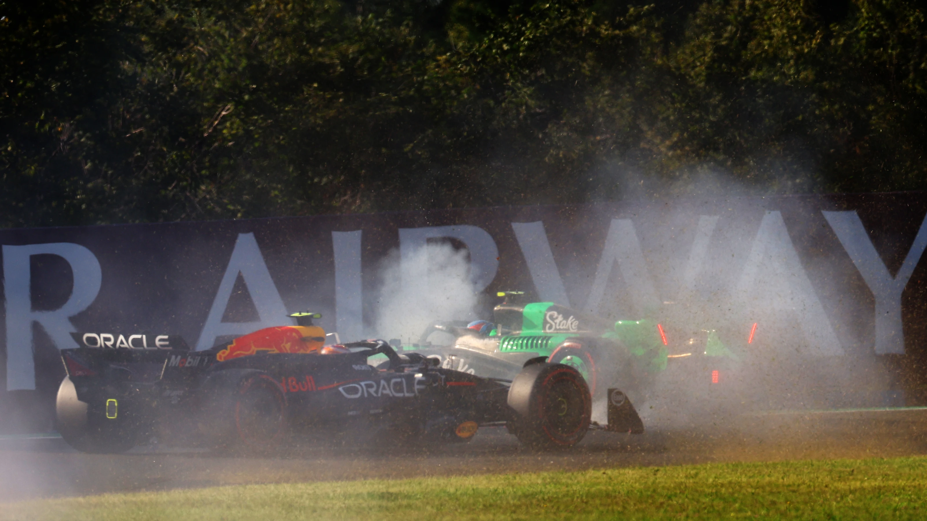 BUDAPEST, HUNGARY - JULY 19: Zhou Guanyu of China driving the (24) Kick Sauber C44 Ferrari spins in