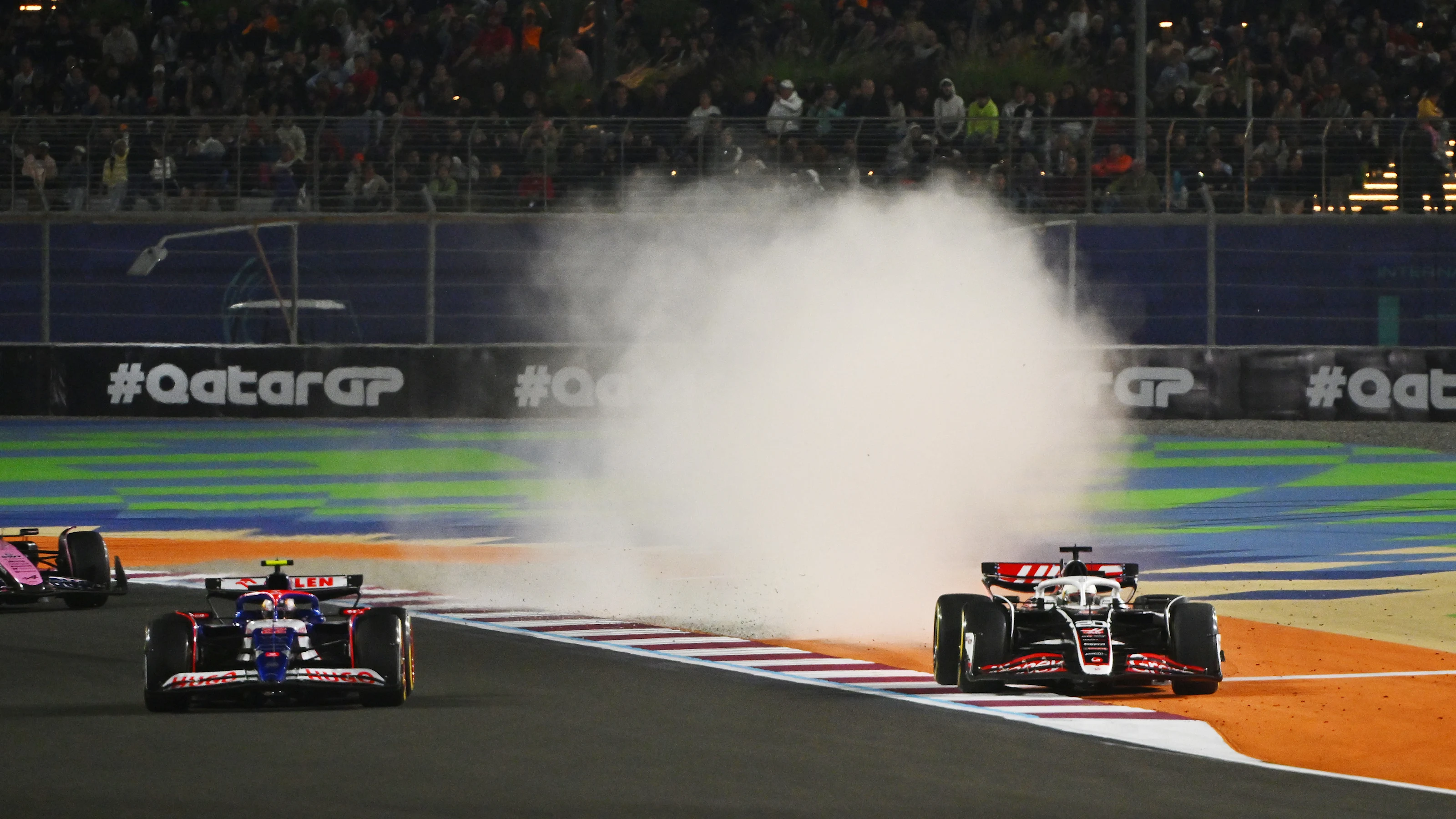 LUSAIL CITY, QATAR - DECEMBER 01: Kevin Magnussen of Denmark driving the (20) Haas F1 VF-24 Ferrari